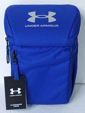 Under Armour Blue Silver UA Sideline Mini Cooler Hot Cold Lunch Box  NEW